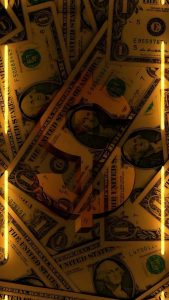 Neon Money iPhone Wallpaper