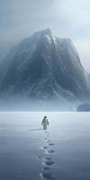Penguin Alone iPhone Wallpaper