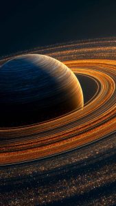 Saturn Rings iPhone Wallpaper