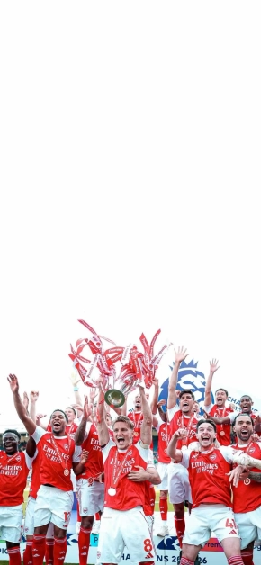 arsenal team lifting premier league trophy celebration hd wallpaper