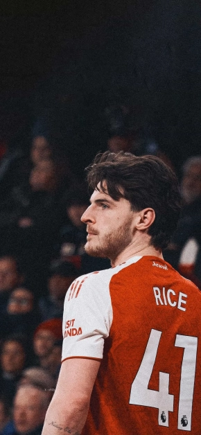 declan rice 41 jersey back arsenal iphone background scaled