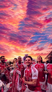 declan-rice-arsenal-celebration-sunset-clouds-iphone-wallpaper declan rice arsenal celebration sunset clouds iphone wallpaper