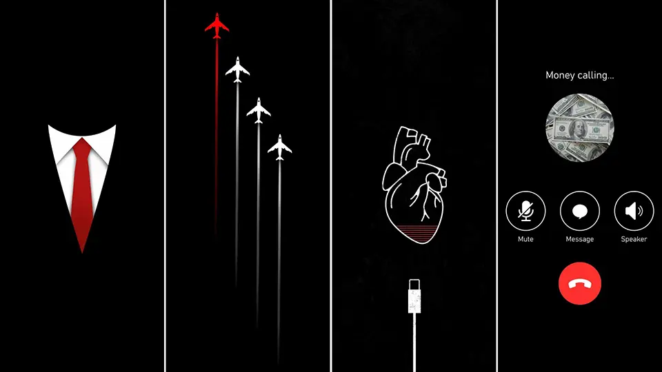 Deep Black AMOLED Dark iPhone Wallpapers