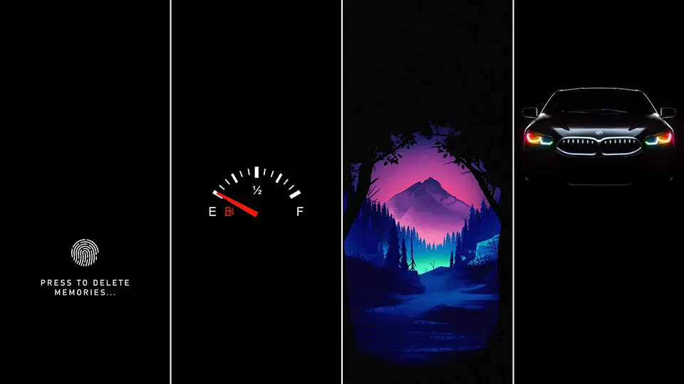 Deep Black AMOLED Dark iPhone Wallpapers