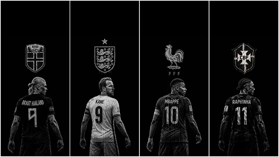FIFA World Cup Stars Dark AMOLED iPhone Backgrounds