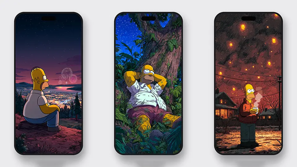 Home 3 Homer Simpson iPhone Wallpapers 4K