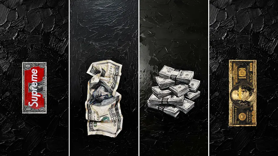 Home 1 Luxury Impasto Money iPhone Wallpapers