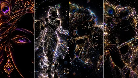 Shree Krishna AMOLED Dark Wallpapers for iPhone (4K HD) 16 Shree Krishna AMOLED Dark Wallpapers for iPhone