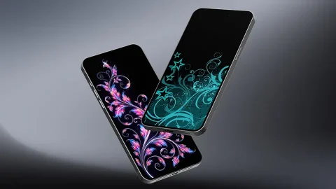 Vector Flourish Frutiger Aero iPhone Wallpapers 4K
