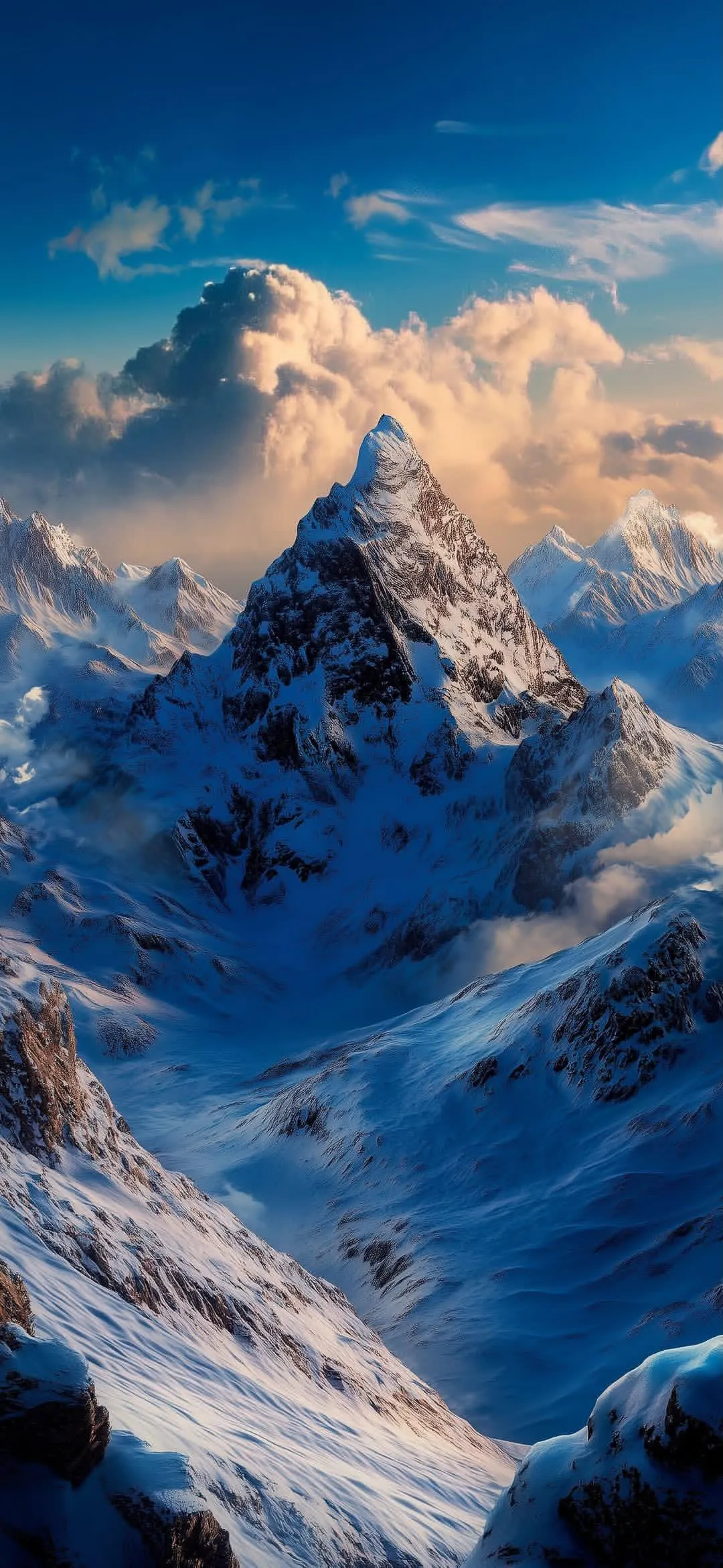 25+ Stunning Mountain iPhone Wallpapers (Free HD Download) 1 blue-mountain-range-clouds-wallpaper