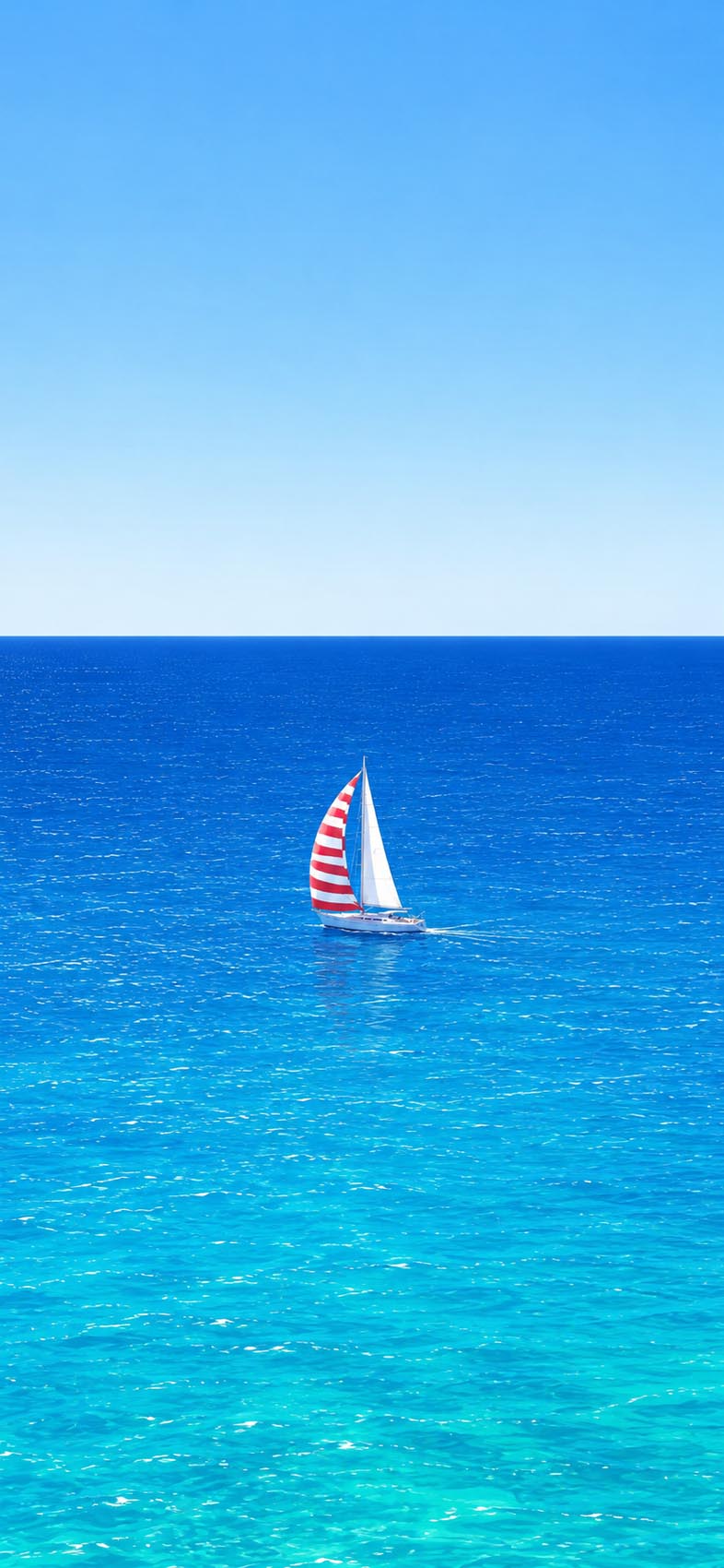 30+ Best Ocean & Underwater iPhone Wallpapers (Free 4K Download) 1 blue-ocean-sailboat-minimal-wallpaper