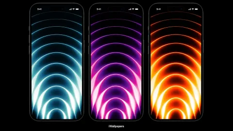 iOS 27 Liquid Glass Waves Wallpapers