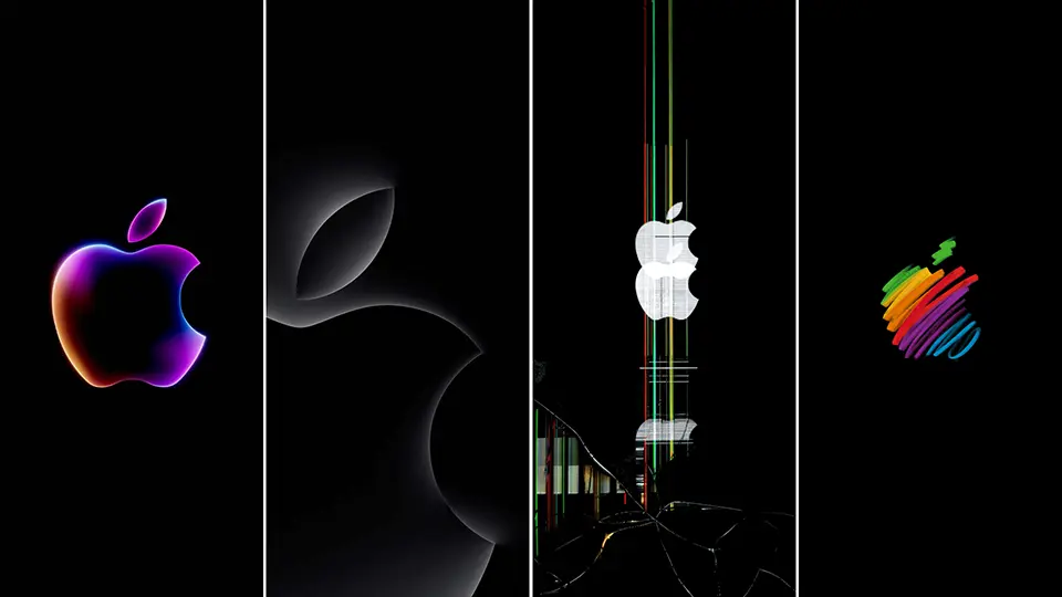Home 7 Dark Mode Apple Logo Wallpapers for iPhone
