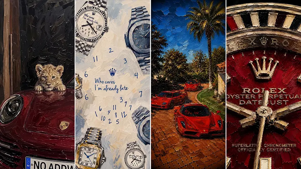 Home 3 Luxury Impasto Oil Painting Wallpapers for iPhone
