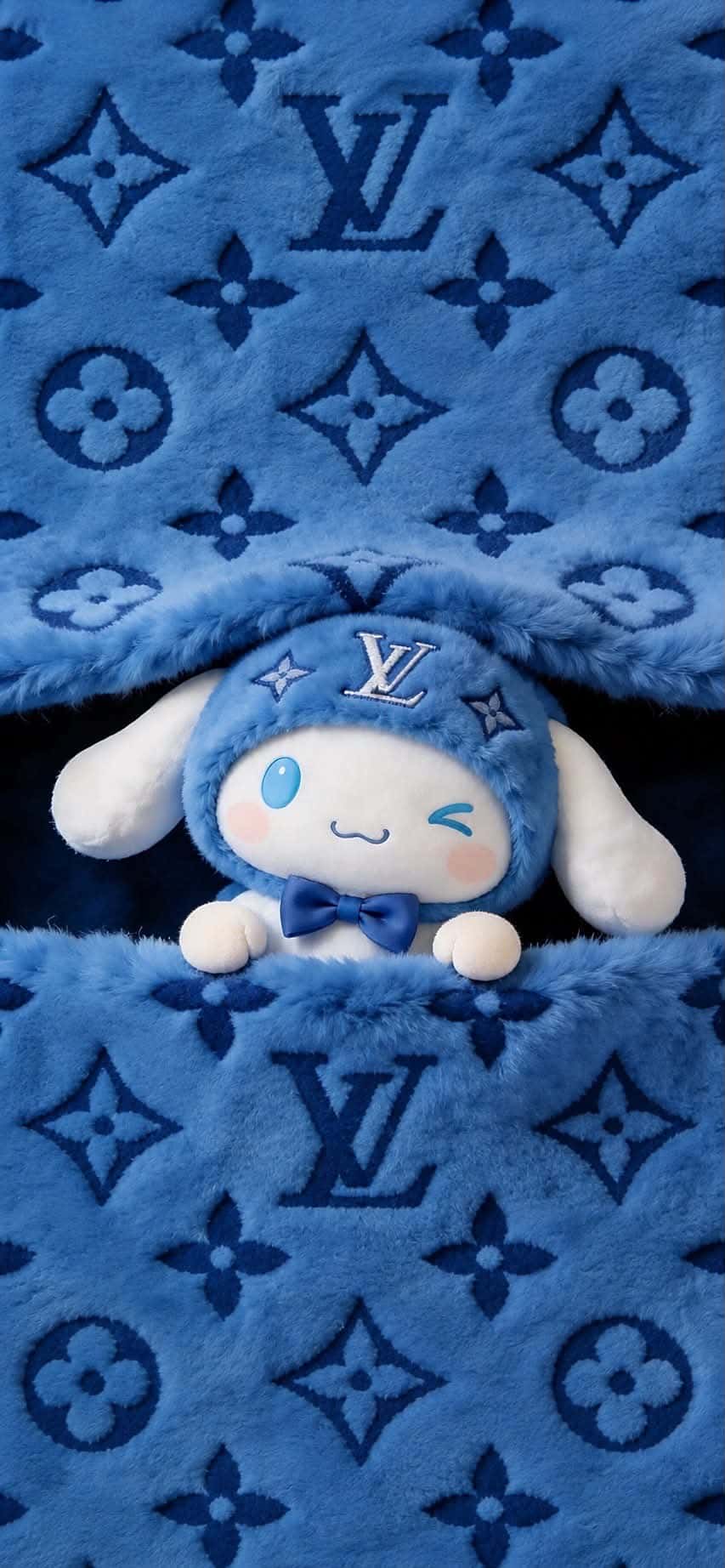 Ultimate Louis Vuitton Luxury iPhone Wallpaper Pack (4K) 1 blue-furry-cinnamoroll-louis-vuitton-blanket-wallpaper