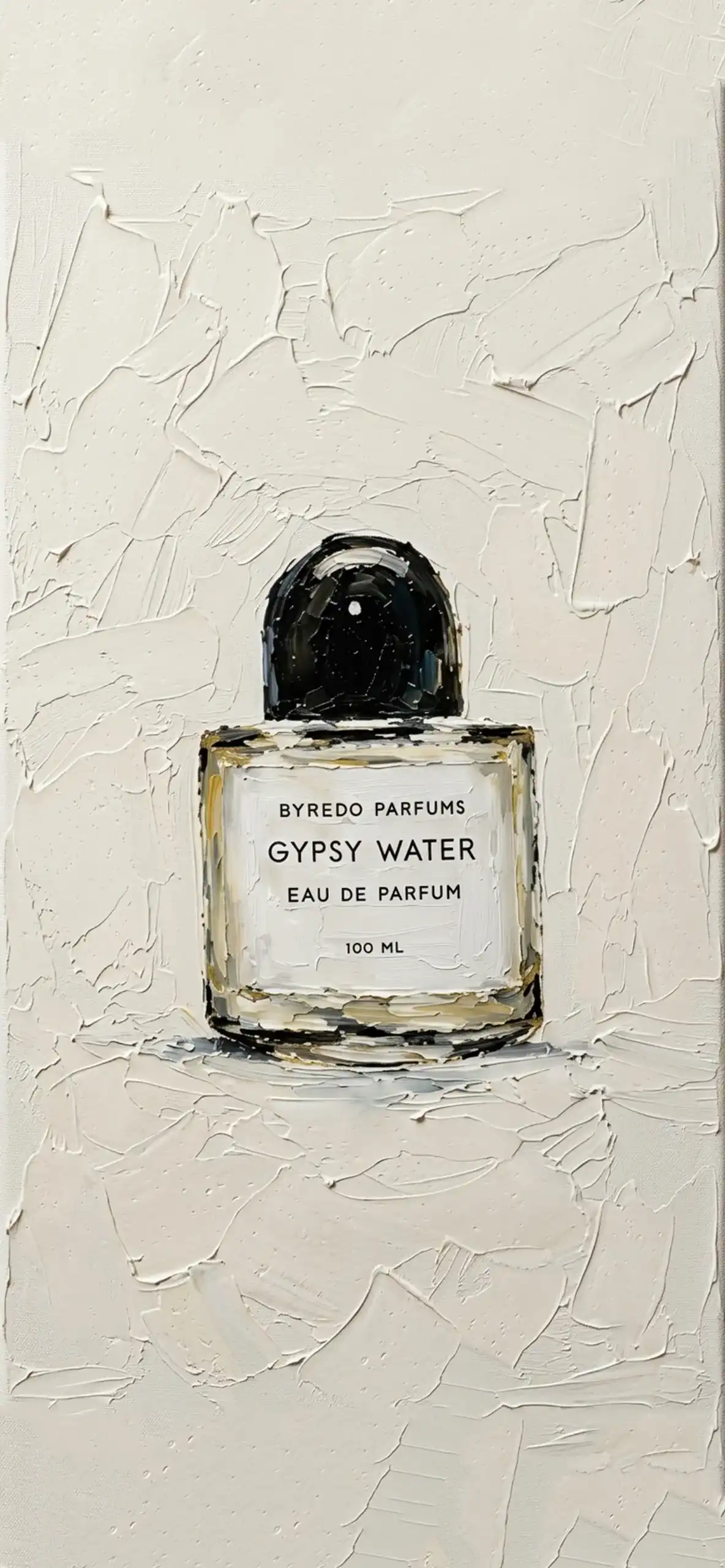 Luxury Impasto iPhone Wallpapers 4K | Textured Oil Paint Lock Screens 6 byredo-gypsy-water-perfume-bottle-impasto-art-wallpaper
