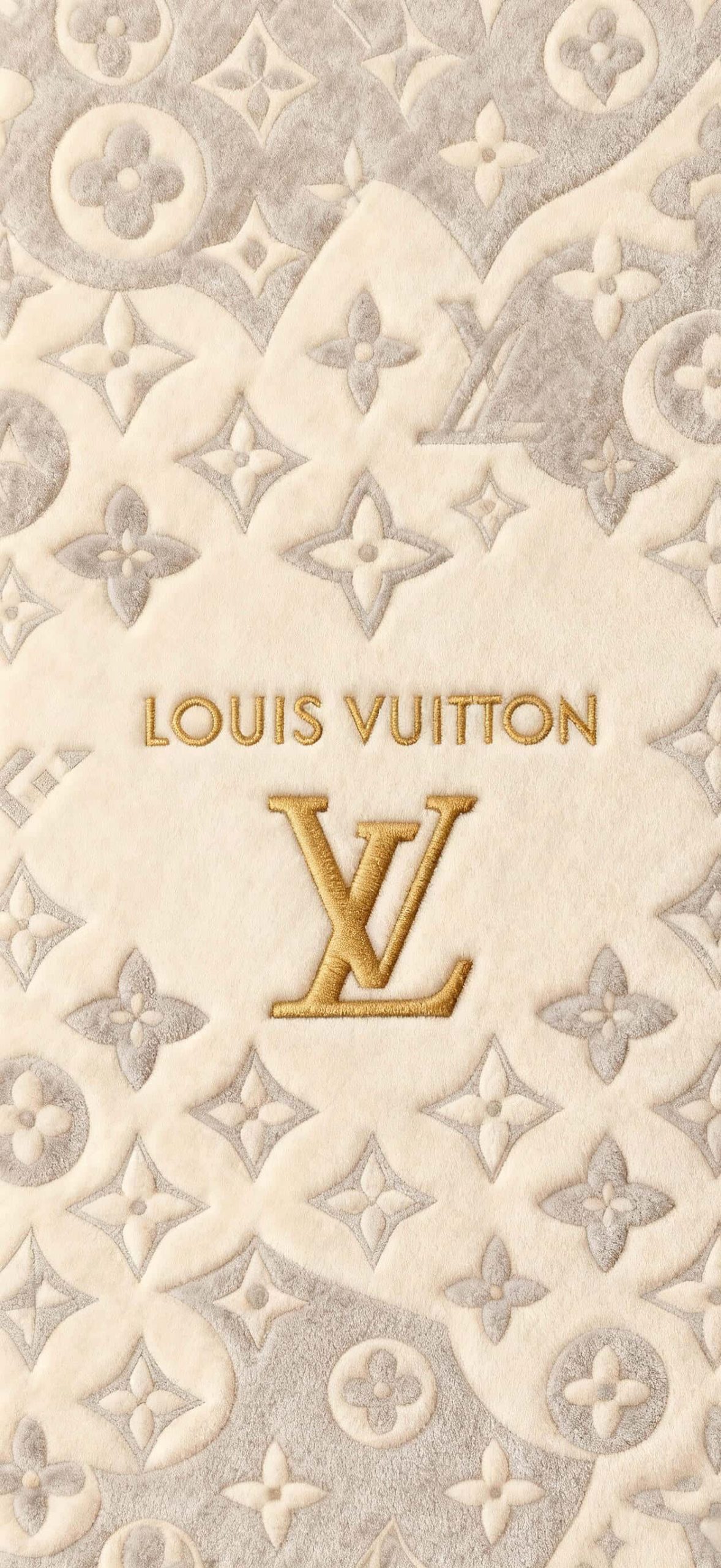 Ultimate Louis Vuitton Luxury iPhone Wallpaper Pack (4K) 5 louis-vuitton-cream-velvet-gold-embroidered-logo-wallpaper