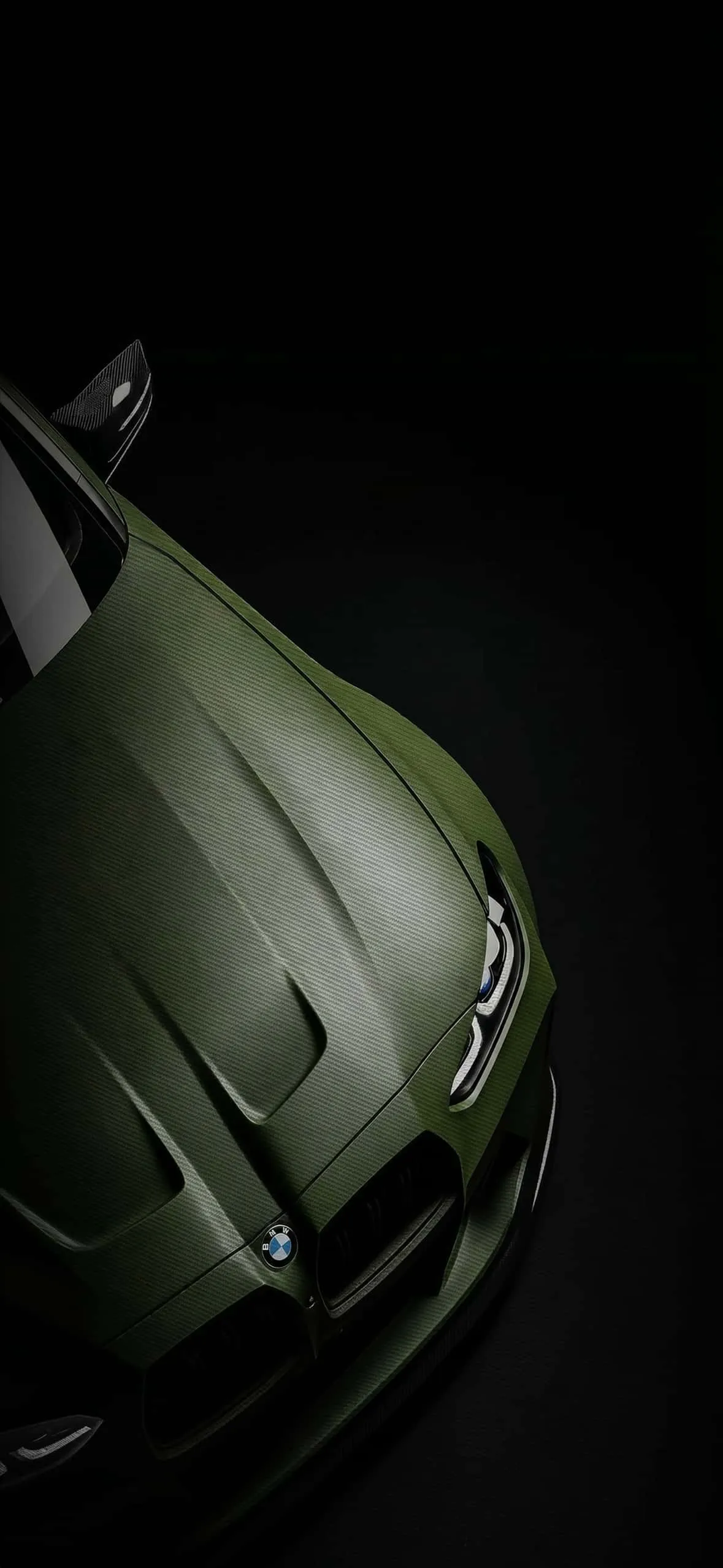 BMW M4 iPhone Wallpapers: High-Resolution 4K Backgrounds 14 matte-green-carbon-fiber-bmw-m4-hood-close-up-iphone-wallpaper