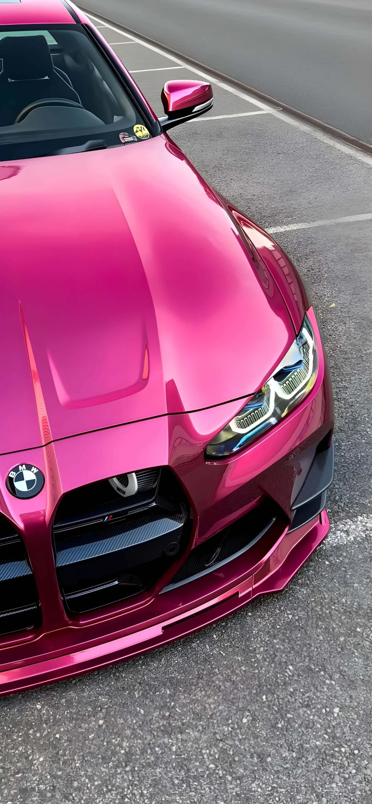 BMW M4 iPhone Wallpapers: High-Resolution 4K Backgrounds 15 metallic-ruby-star-pink-bmw-m4-g82-front-view-iphone-wallpaper