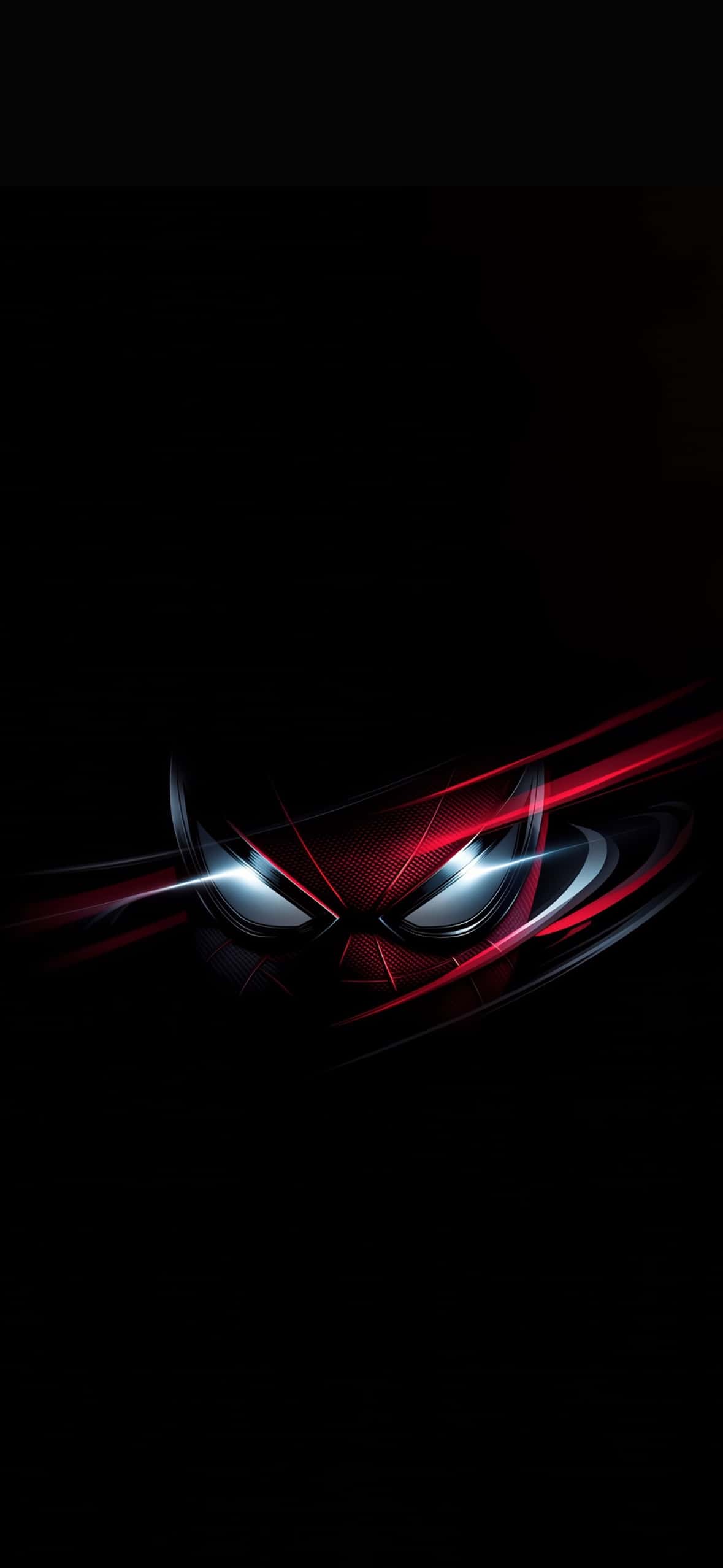 Spider-Man Pure Black AMOLED Wallpapers for iPhone | OLED 4K 2 miles-morales-glowing-eyes-red-light-streak-iphone-wallpaper
