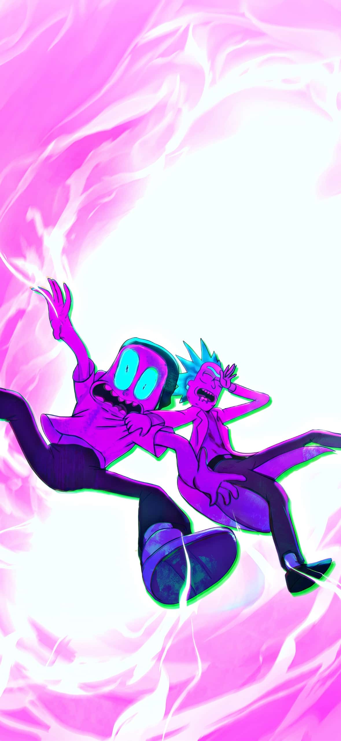 Best Rick and Morty Wallpapers for iPhone Lock Screen (4K HD) 7 rick-and-morty-pink-vortex-portal-glowing-eyes-iphone-wallpaper