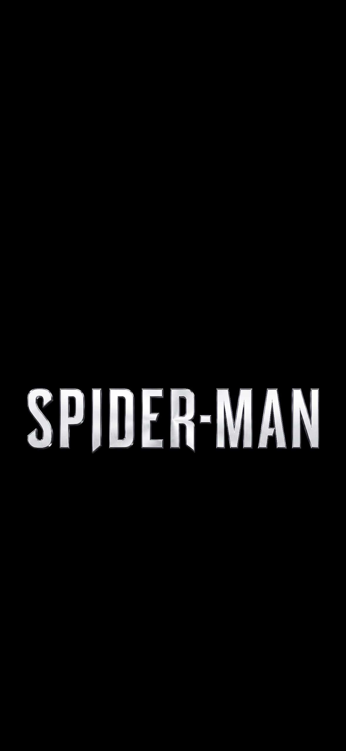 Spider-Man Pure Black AMOLED Wallpapers for iPhone | OLED 4K 7 spider-man-silver-logo-black-background-iphone-wallpaper