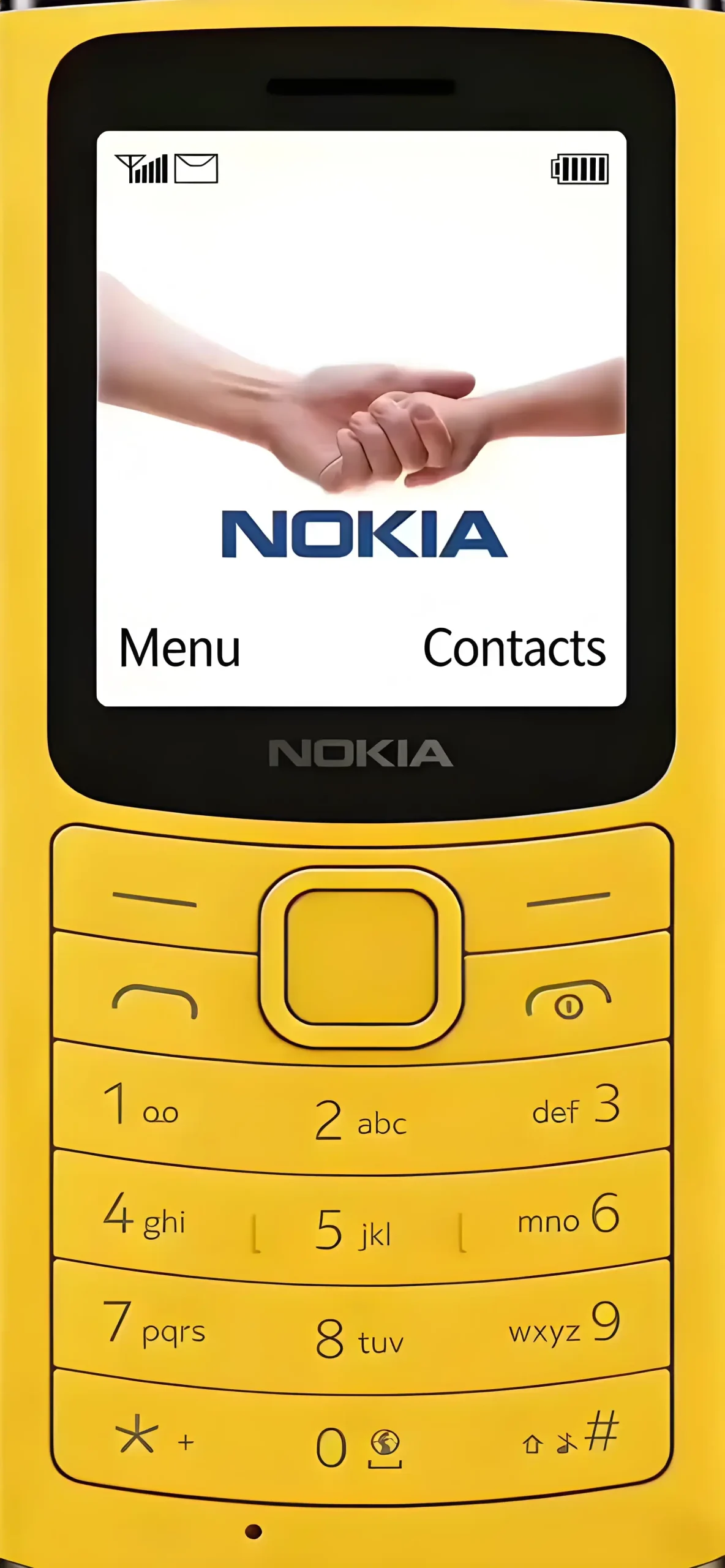 Retro Nokia Wallpapers for iPhone 4K | Nostalgic Phone Backgrounds 10 yellow-nokia-3310-reboot-connecting-people-handshake-iphone-wallpaper