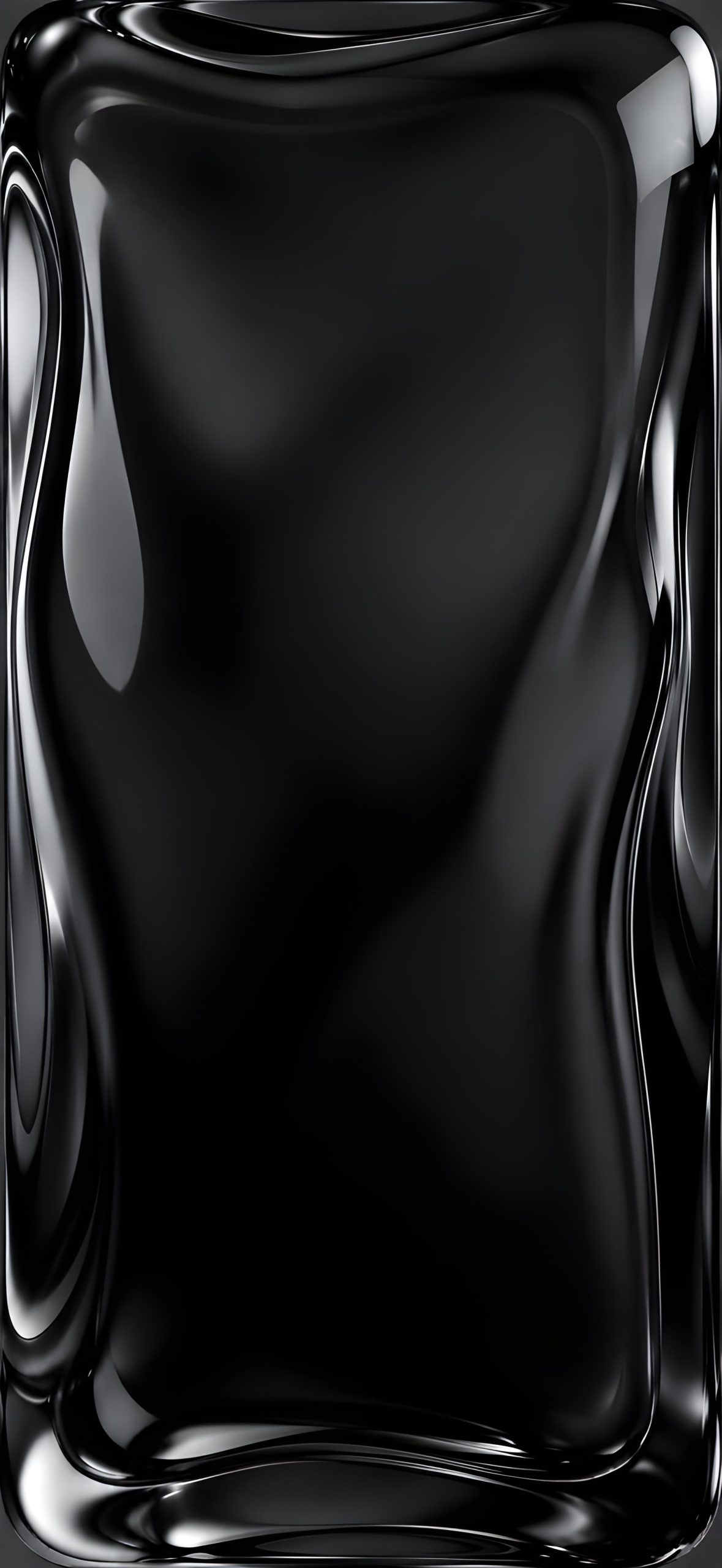 Liquid Glass iPhone Wallpapers 4K | HD Glassmorphism Backgrounds 1 black-liquid-glass-glossy-iphone-wallpaper