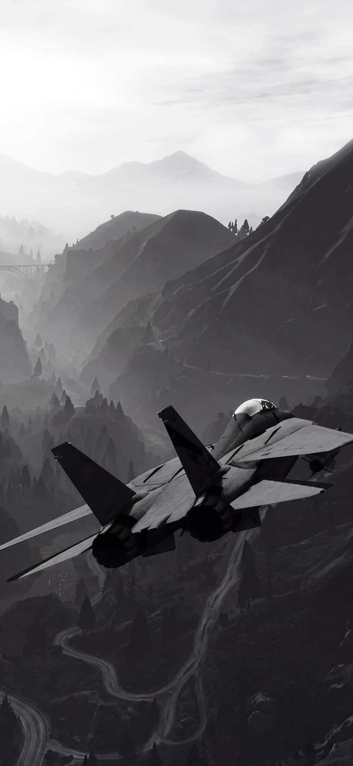 Fighter Jet iPhone Wallpapers 4K | Military Aviation HD Backgrounds 6 fighter-jet-flying-low-mountain-canyon-black-and-white-wallpaper