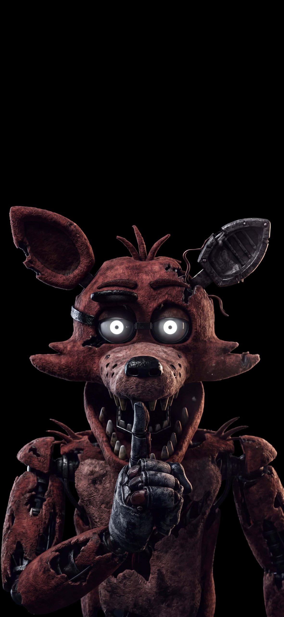 FNAF iPhone Wallpapers 4K | Five Nights at Freddy's HD Backgrounds 6 foxy-the-pirate-shh-silence-dark-fnaf-iphone-wallpaper-4k