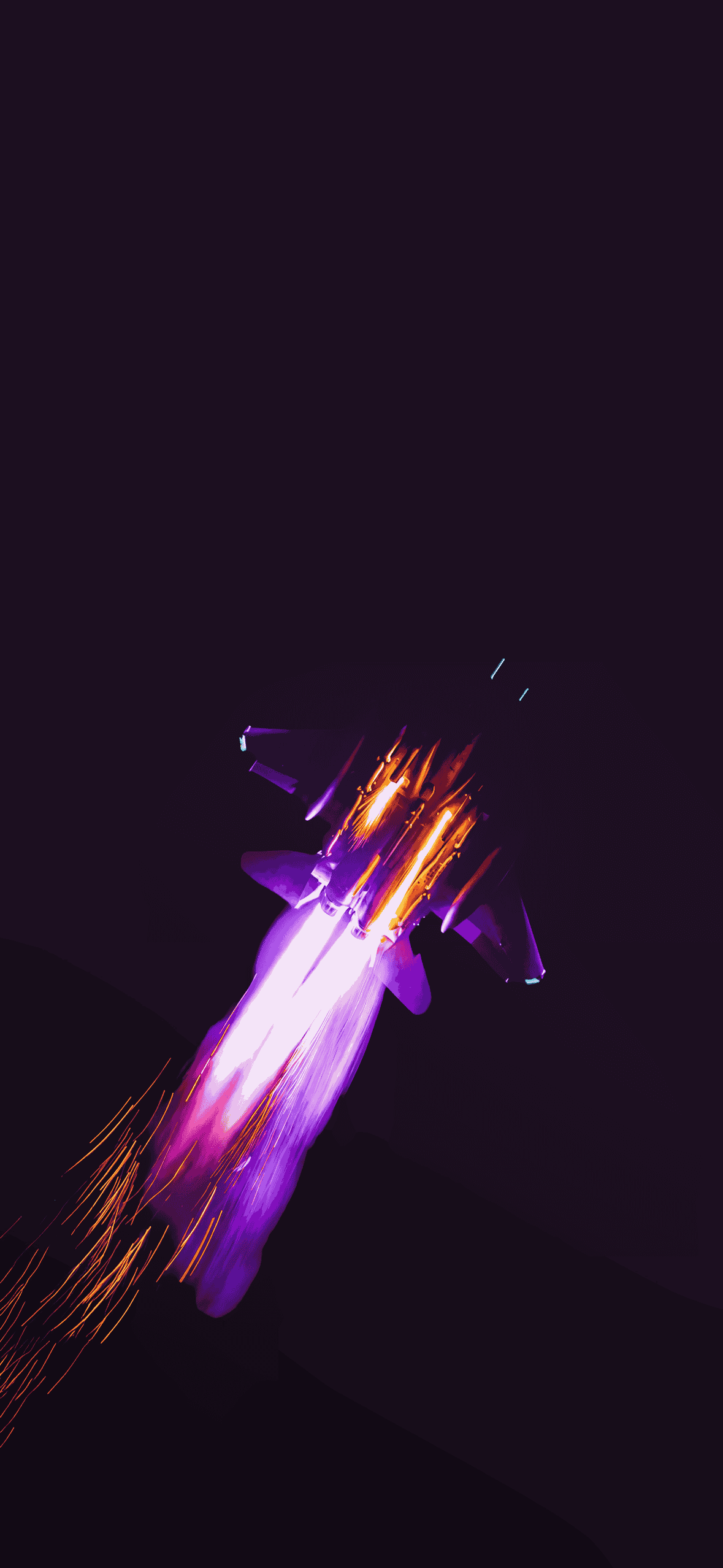 Fighter Jet iPhone Wallpapers 4K | Military Aviation HD Backgrounds 11 neon-glowing-jet-afterburner-sparks-dark-wallpaper