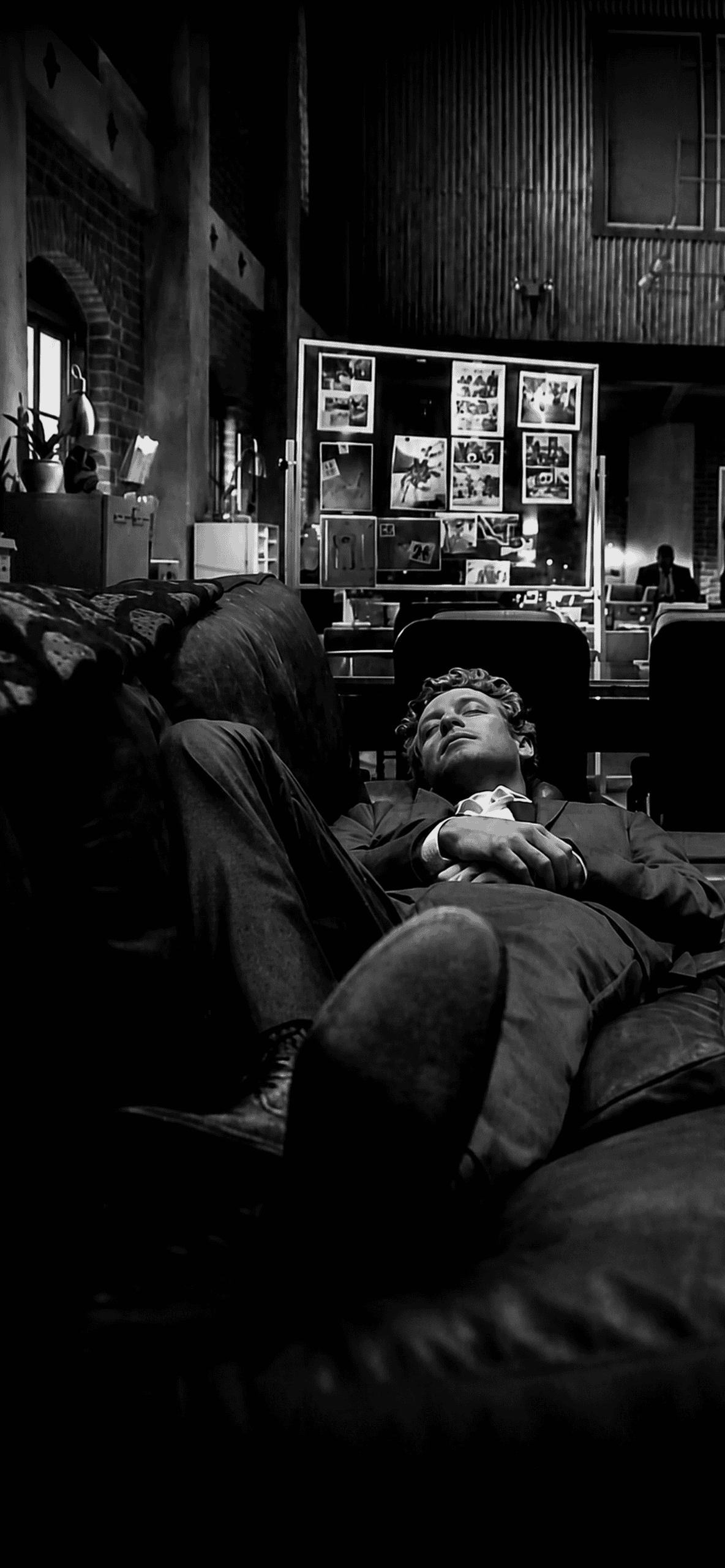 The Mentalist iPhone Wallpapers – 4K Patrick Jane Backgrounds 4 relaxed-jane-black-and-white-wallpaper
