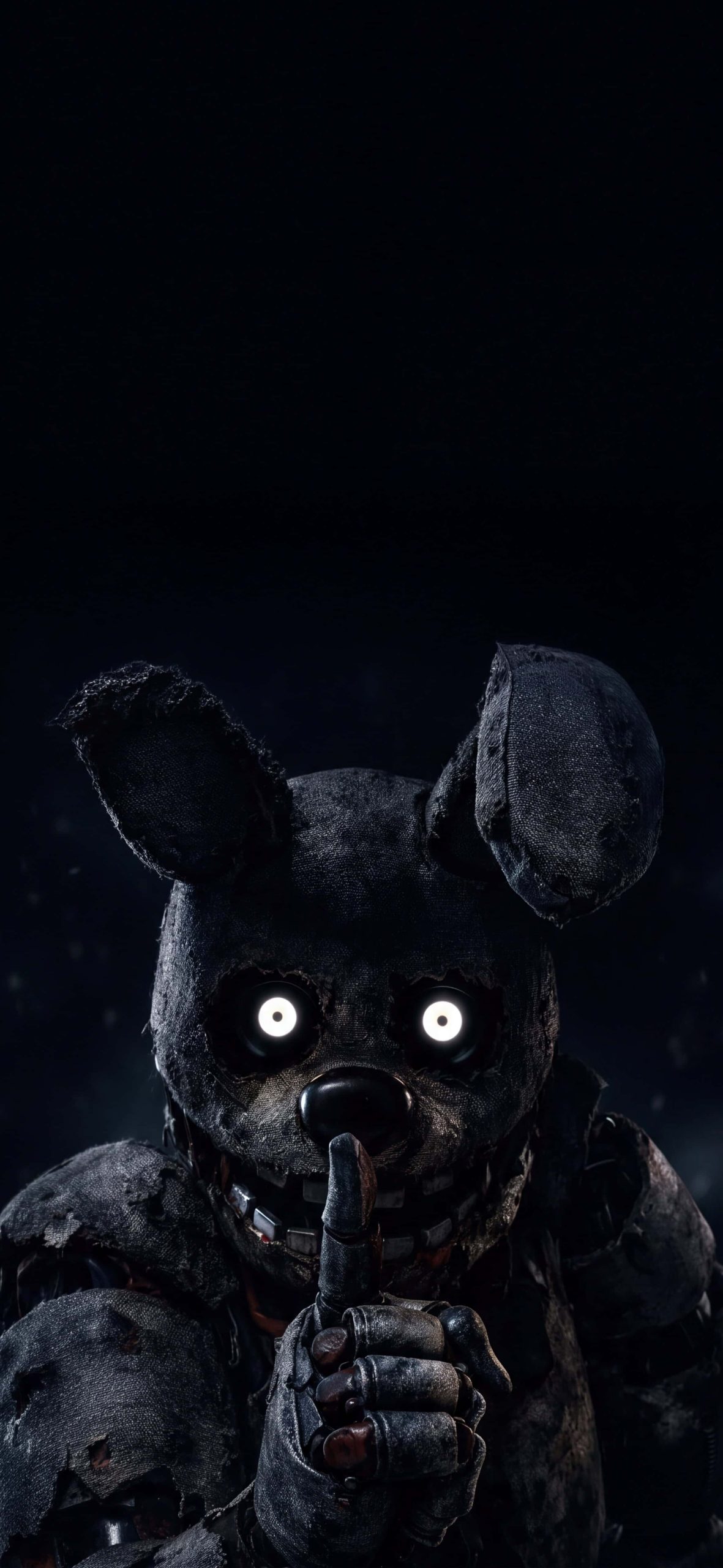 FNAF iPhone Wallpapers 4K | Five Nights at Freddy's HD Backgrounds 9 springtrap-shh-quiet-dark-amoled-iphone-wallpaper