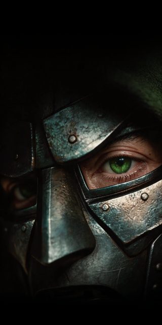 doctor-doom-metal-mask-green-eye-marvel-iphone-wallpaper