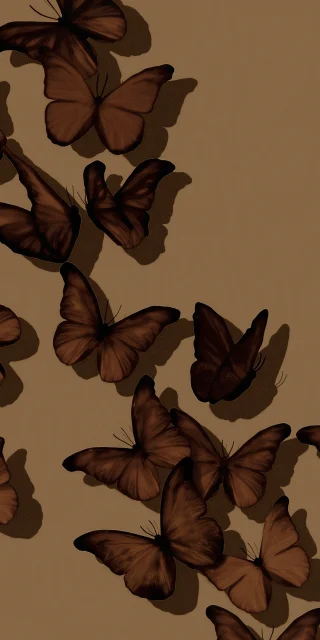 floating-brown-butterflies-shadows-iphone-wallpaper