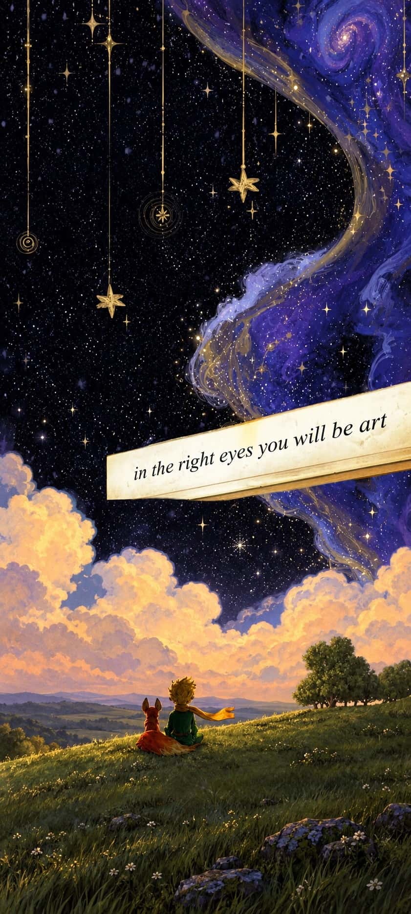 Motivational iPhone Wallpaper Collection | Lock Screen & Home Screen 4K 4 little-prince-starry-night-quote-iphone-wallpaper