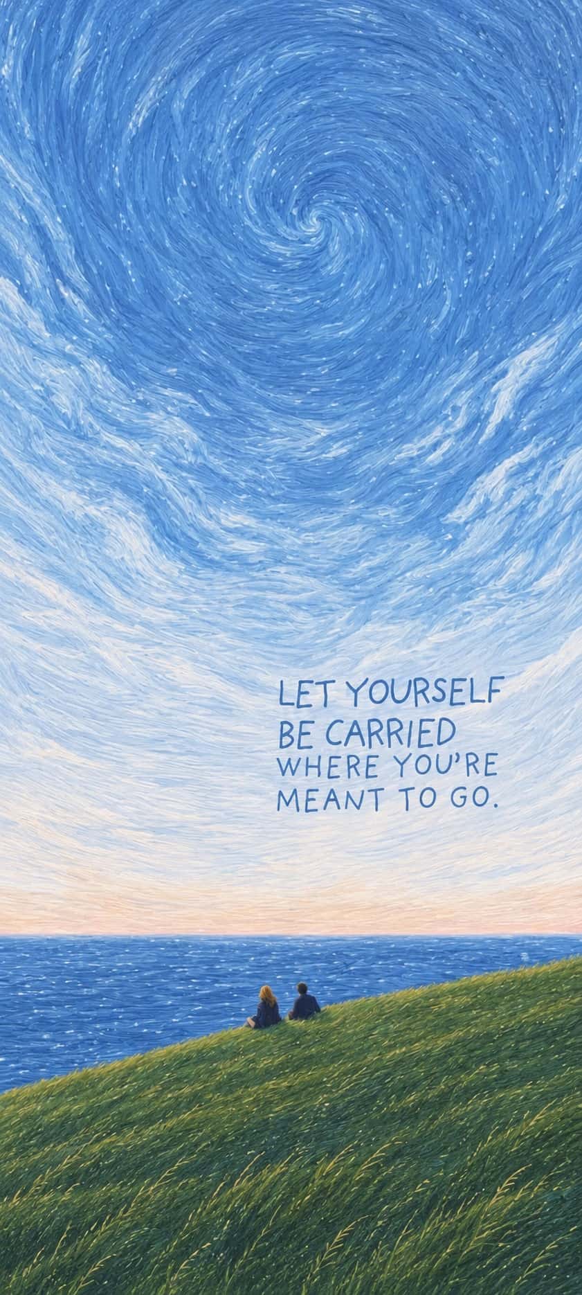 Motivational iPhone Wallpaper Collection | Lock Screen & Home Screen 4K 8 swirling-sky-inspirational-quote-couple-iphone-wallpaper