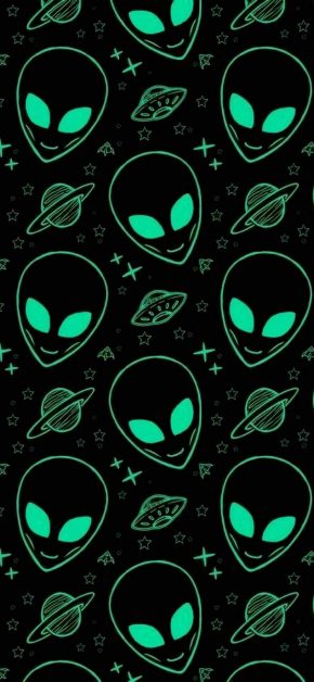 Alien Pattern iPhone Wallpaper