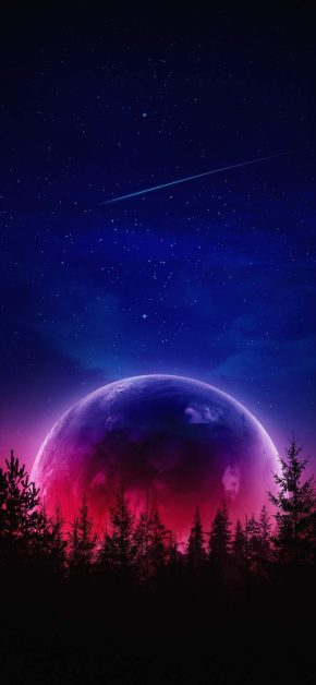 Amoled Moon iPhone Wallpaper