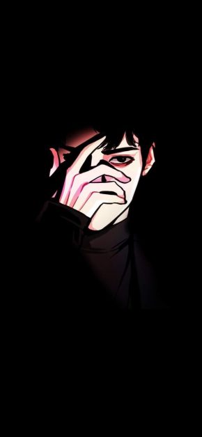 Anime Face Hide iPhone Wallpaper