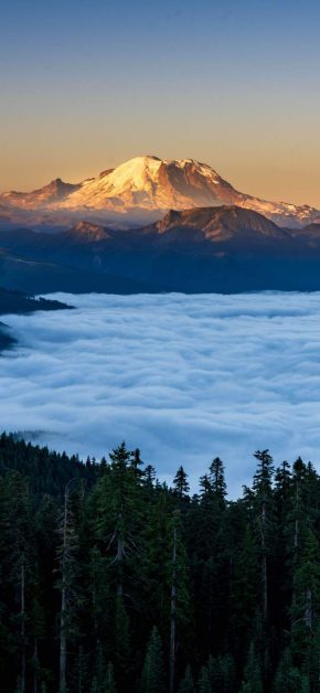 Clouds Below the Mountains