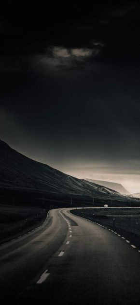 Dark Sky Road iPhone Wallpaper
