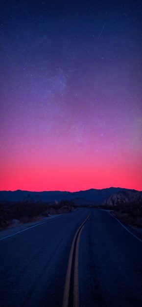 Horizon Mountains Sunrise Road