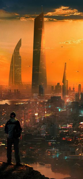 Modern City iPhone Wallpaper