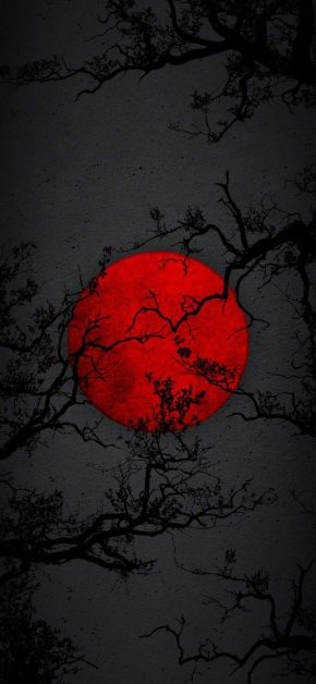 Red Moon Night iPhone Wallpaper