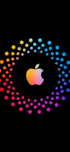 Apple dark logo circle iPhone Wallpaper Apple dark logo circle iPhone Wallpaper