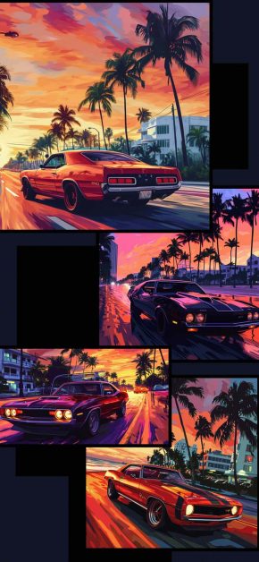 GTA 6 Muscle Cars iPhone Wallpaper GTA 6 Muscle Cars iPhone Wallpaper