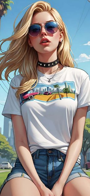 Blonde Girl GTA 6 iPhone Wallpaper Blonde Girl GTA 6 iPhone Wallpaper