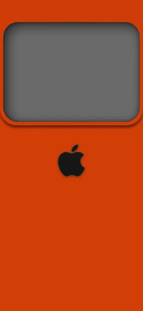 Top 20 Minimalist iPhone Wallpapers: Tech-Inspired, Apple Logo & Abstract Designs 18 burnt-orange-minimal-apple-wallpaper-with-widget-frame
