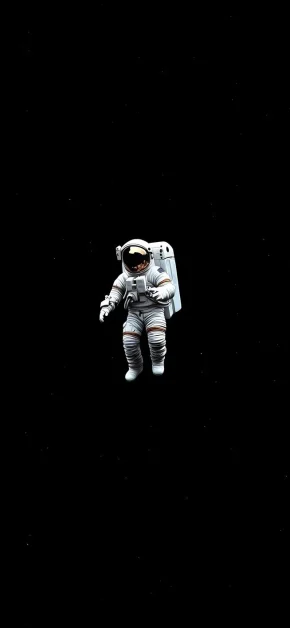astronaut-floating-space-dark-wallpaper